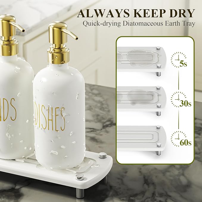 Cisily Kitchen Soap Dispenser Set Comes - Image 2