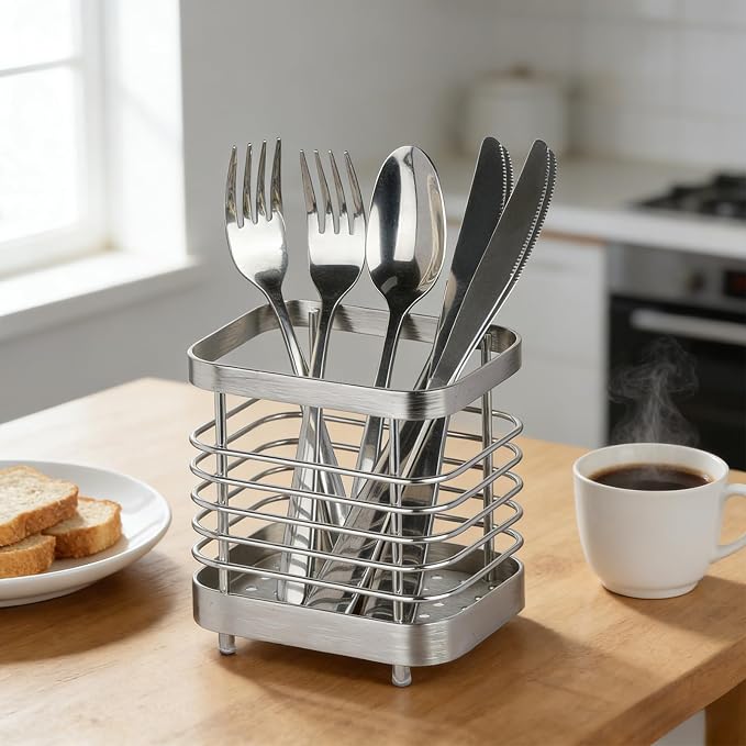 Utensil Holder, Stainless Steel Utensil Drying Rack - Image 5