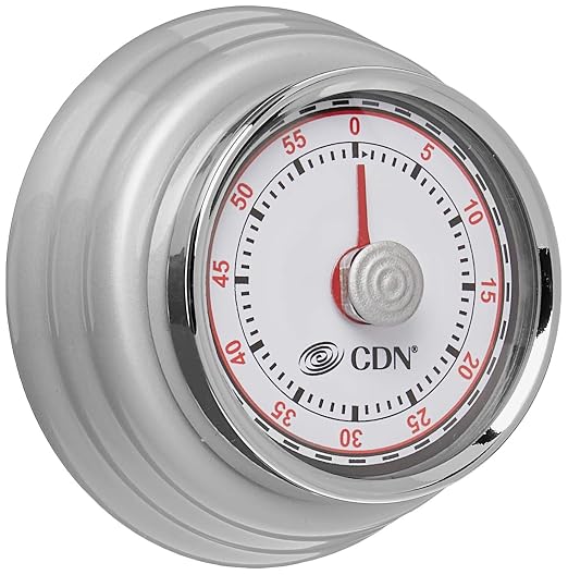 CDN Compact 60 Min Mechanical Timer-Silver by CDN-ComponentDesignNorthwestInc