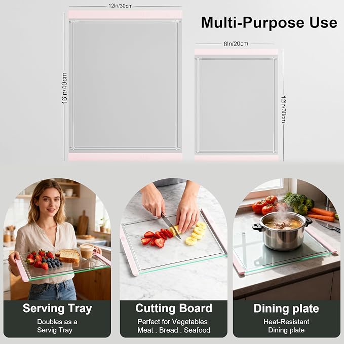 Tempered Glass Cutting Board Set - Image 7