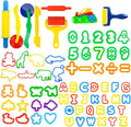 Letter Molds Tools Set for Kids 69Pcs Accessories, Rollers and Cutters by Pecopcock