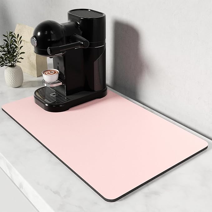 Rnivvi Coffee Mat, Hide Stain Rubber Backed Absorbent Dish Drying Pad by Rnivvi