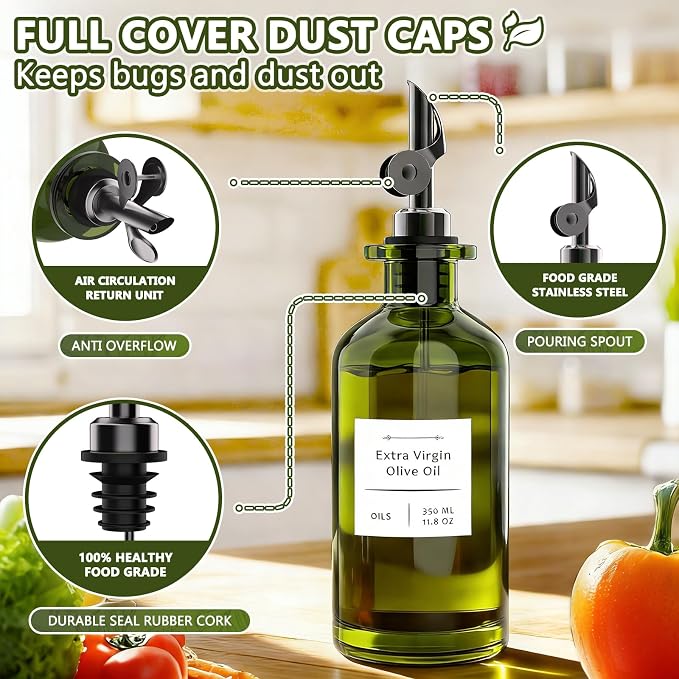 COOLMI Oil Dispenser for Kitchen - 12oz/350ml - Image 3