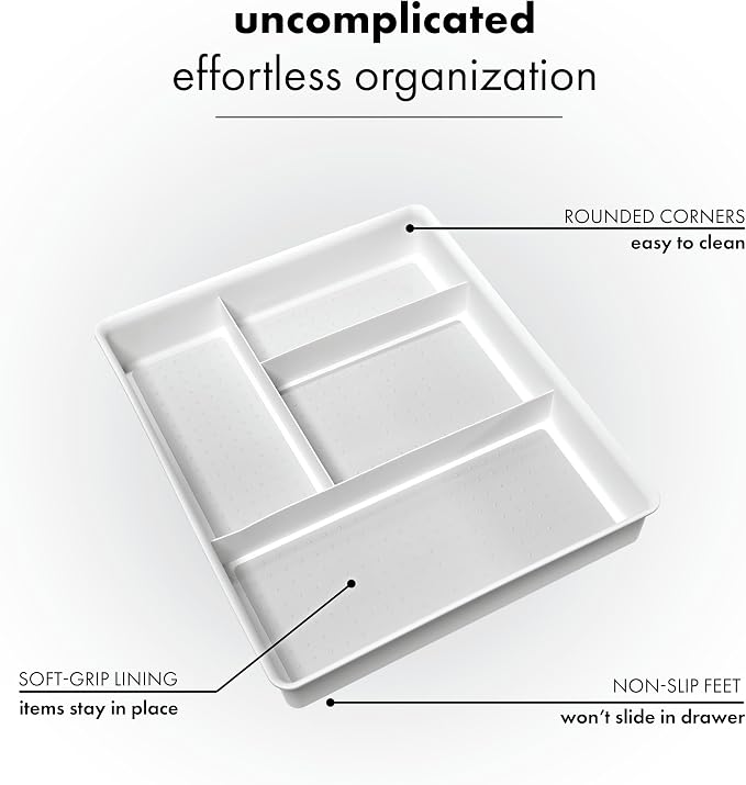 madesmart 4 Compartment Drawer Organizer, Office Tools, & Small Household Items - Image 3
