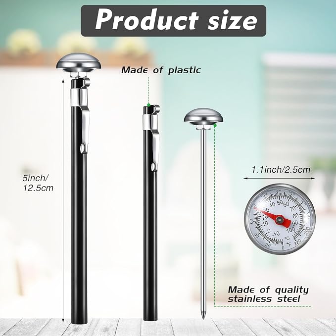 Xuhal 12 Pcs Stainless Steel Kitchen Thermometer - Image 2