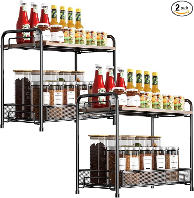 2 Pack Spice Rack Organizer for Countertop by Xpatee