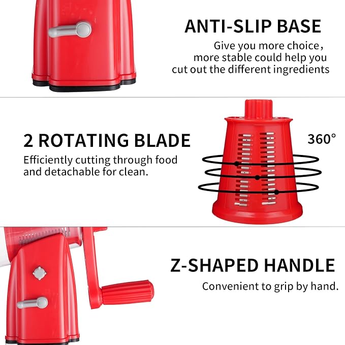 Upgrade Rotary Cheese Grater Shredder - Image 5