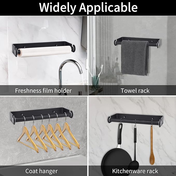Under Cabinet Paper Towel Holder, Adhesive or Drill Mount Paper Towel Holder - Image 4
