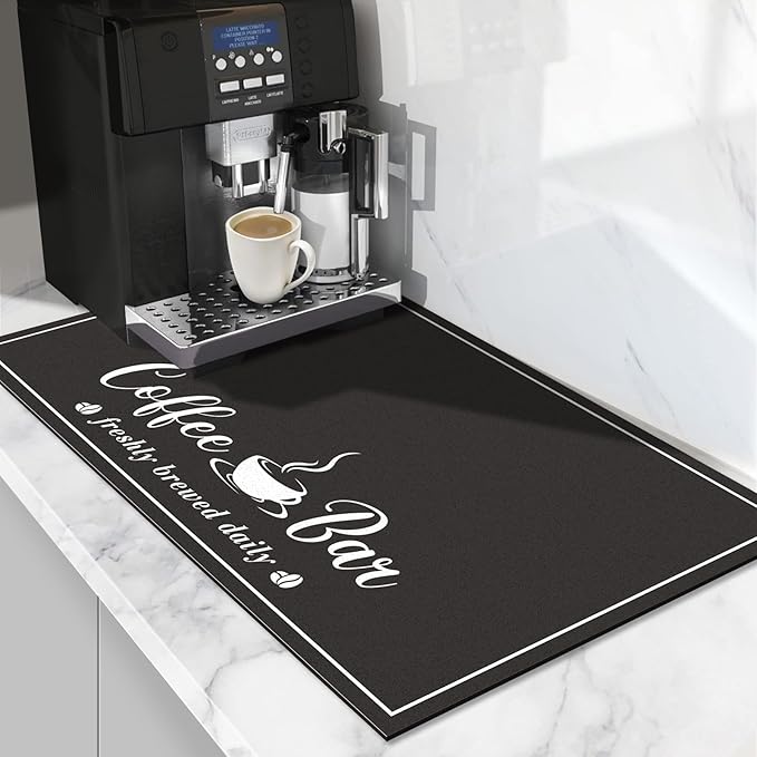 CooRug Absorbent Coffee Mat, Fashion Dish Drying Mat by CooRug