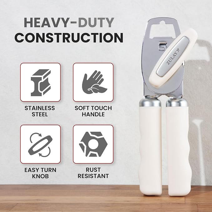 Zulay Kitchen Heavy Duty Stainless Steel Can Opener Manual - Image 3