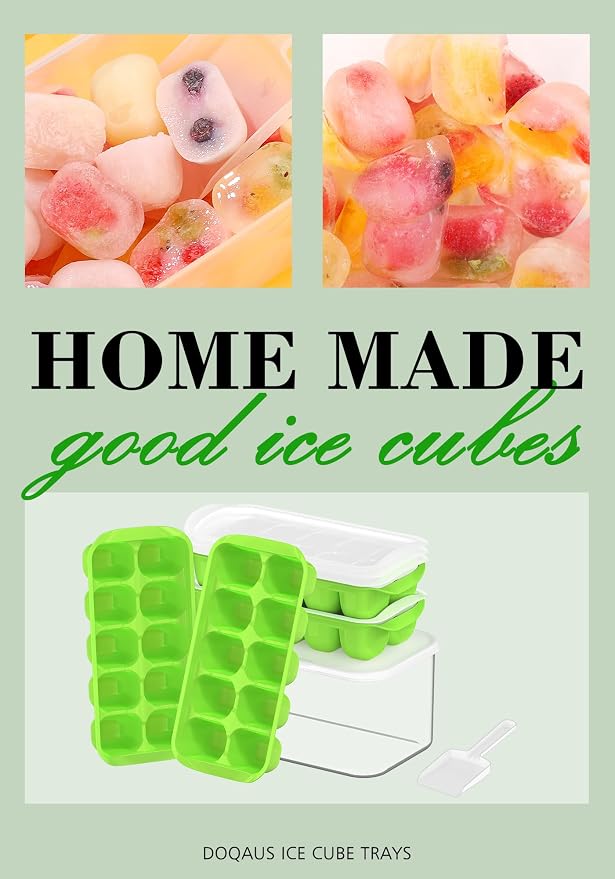 DOQAUS Ice Cube Tray with Lid and Bin - Image 8