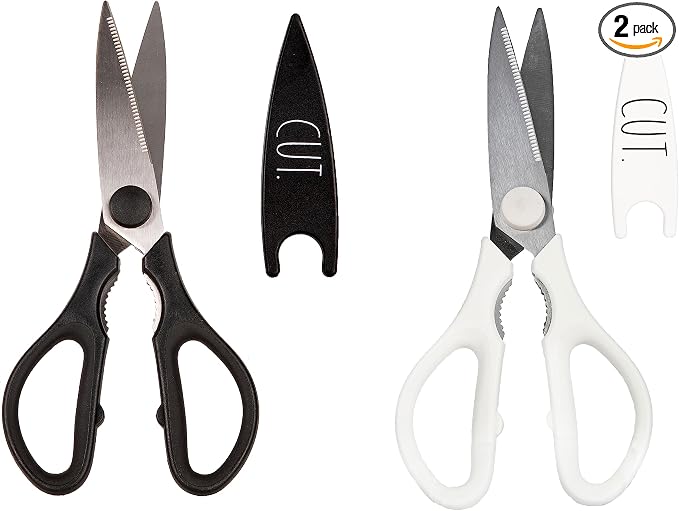 Rae Dunn Kitchen Scissors- Stainless Steel Kitchen Shears, Cooking Scissors by RaeDunn