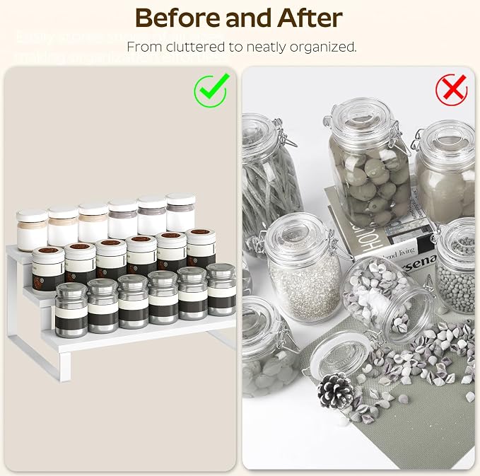 YATINEY Spice Rack, Wooden Display Riser Stand, Vanity Display Stand, Perfume - Image 5