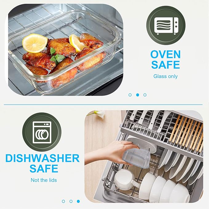 30 Pieces Glass Food Storage Containers, Meal Prep Set - Image 3
