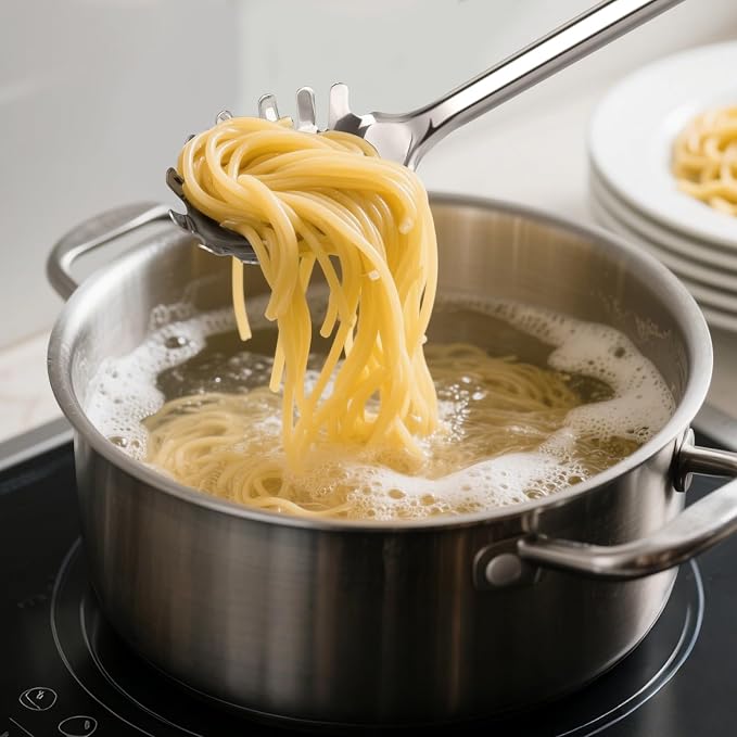 Stainless Steel Ladle and Pasta Server Set, Food-Grade Thickened Metal Soup - Image 6