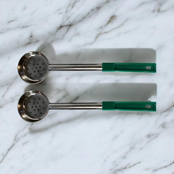 4 Ounce Slotted Stainless Steel Portion Control Ladle Spoon - Image 9