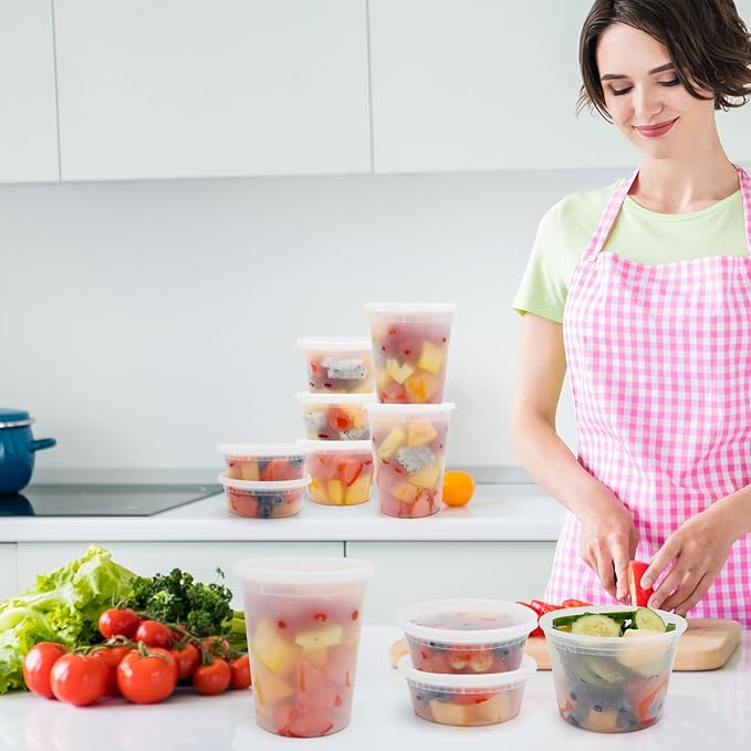 WGCC Deli Containers with Lids 48 Sets- Disposable Soup Containers 8oz - Image 6