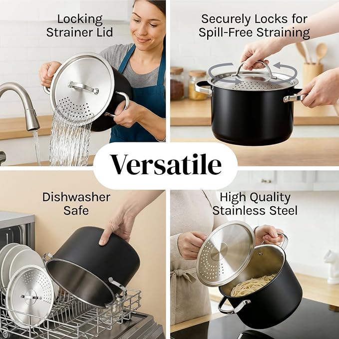 Cooler Concepts Pasta Pot with Strainer Lid - Image 6