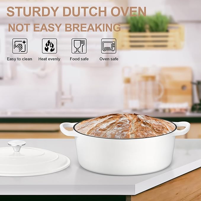 E-far 5QT Oval Dutch Oven Pot - Image 7