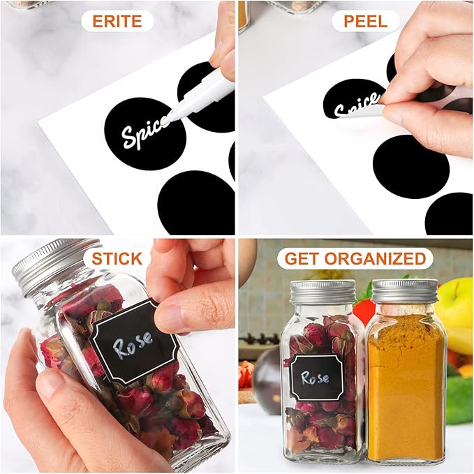 16 Pack 6 oz Glass Spice Jars - Image 4