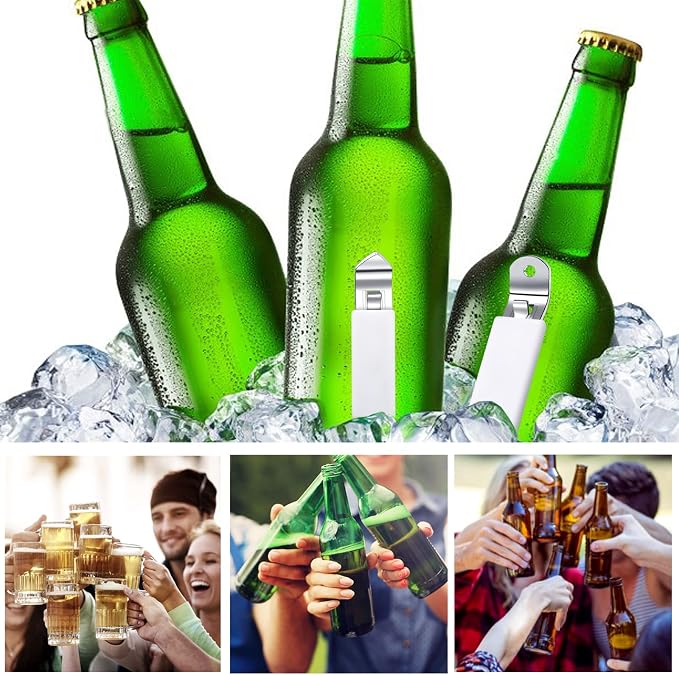 3 Pieces Magnetic Bottle Openers Can Opener Classic Beer Opener Stainless Steel - Image 6