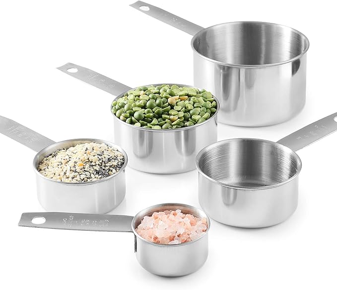 Stainless Steel Measuring Cups And Measuring Spoons 10-Piece Set, 5 Cups And 5 - Image 6