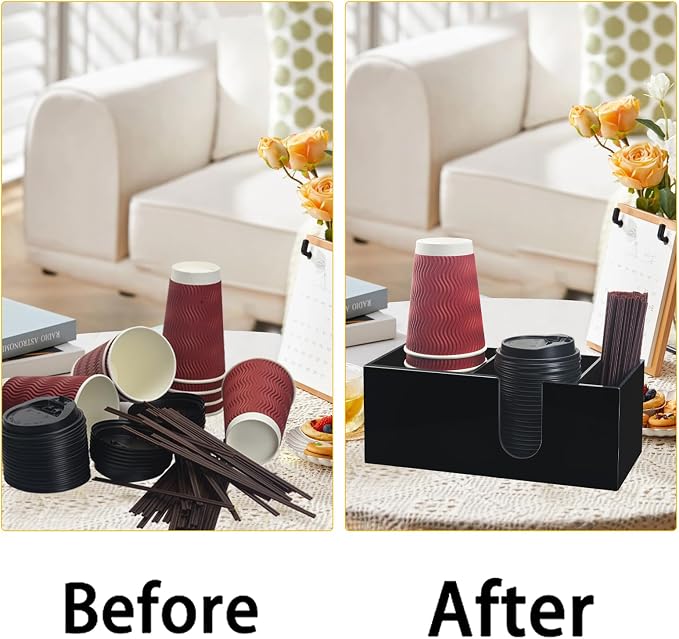 Coffee Bar Accessories and Organizer, Disposable Cup Holder - Image 4