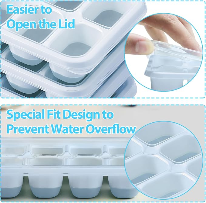 DOQAUS Ice Cube Tray with Lids - Image 4