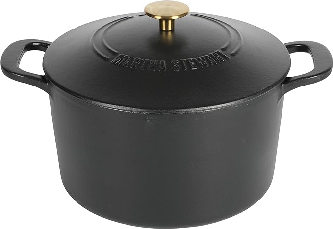 MARTHA STEWART Gatwick 7-Quart Enamel Cast Iron Dutch Oven Pot by MarthaStewart