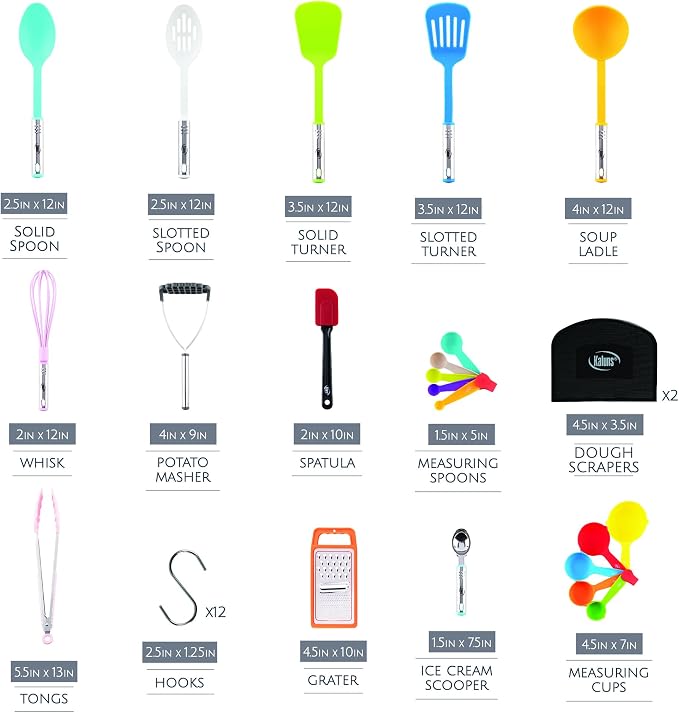 Kitchen Utensils Set 35 PCS Cooking Utensils Set, Nonstick and Heat Resistant - Image 2