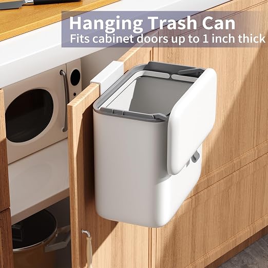 Compost Bin Kitchen for Countertop or Under Sink, 2.6 Gallon Hanging Small - Image 3