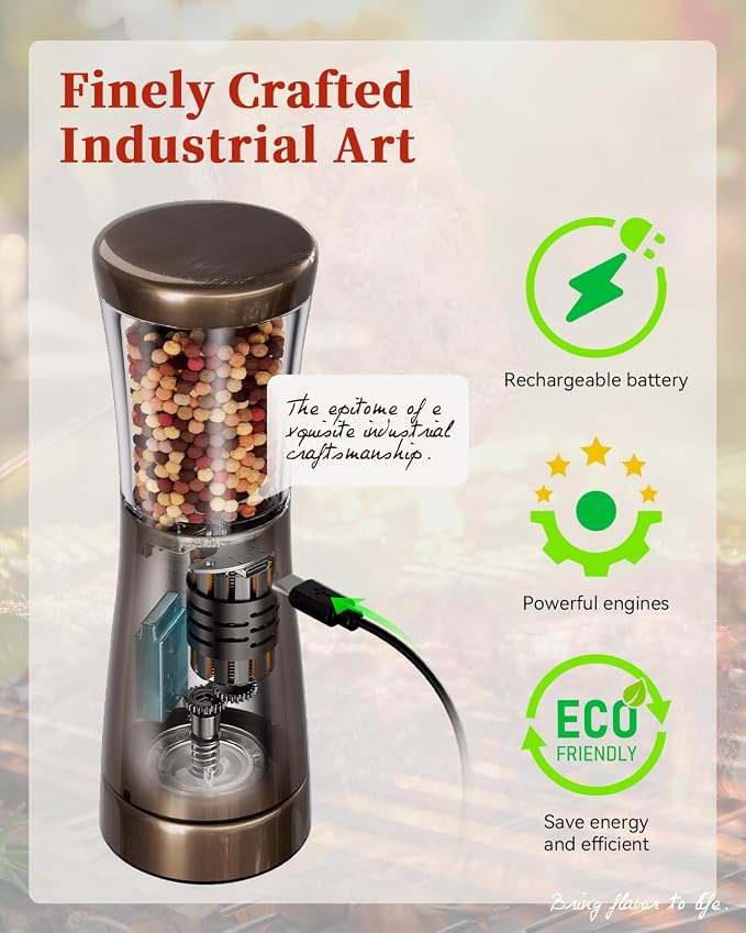 Electric Salt and Pepper Grinder Set - Image 4