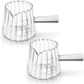 2 Pack Espresso Measuring Cup, 6oz Borosilicate Glass Espresso Cups by Cfyosnk