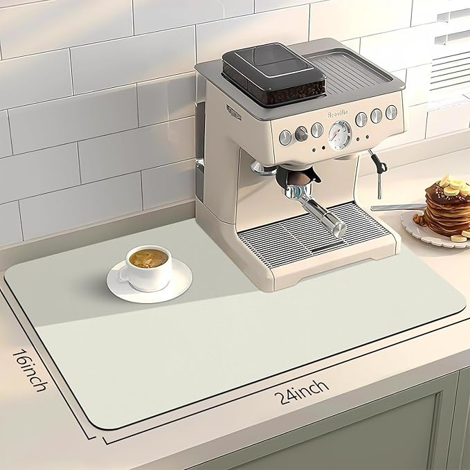 Bloss Coffee Mat / Drying Mat Off White, Absorbent / Hides Stains / Rubber - Image 2