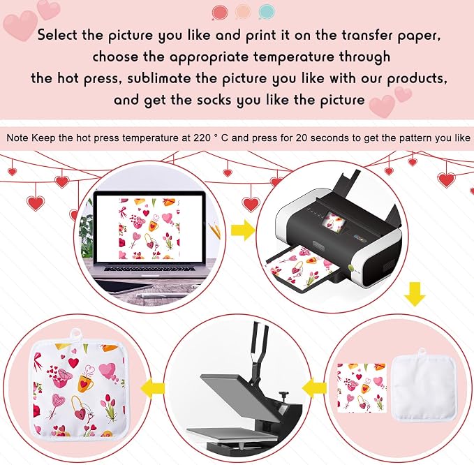 Patelai 20 Pieces Blank Sublimation Oven Mitts Set Include Blank Sublimation - Image 6
