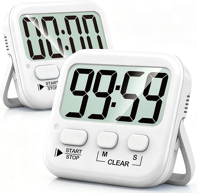 Antonki 2 Pack Digital Timer for Kids, Magnetic Countdown Kitchen Timers for by Antonki
