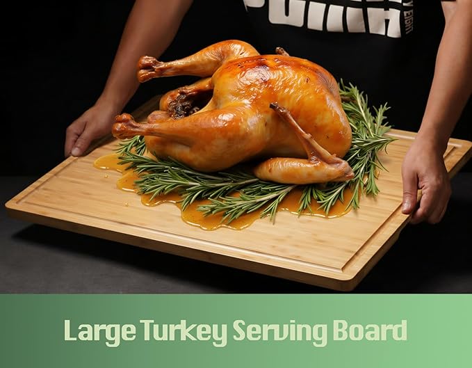 Allsum 20x14" Extra Large Bamboo Cutting Boards - Image 5