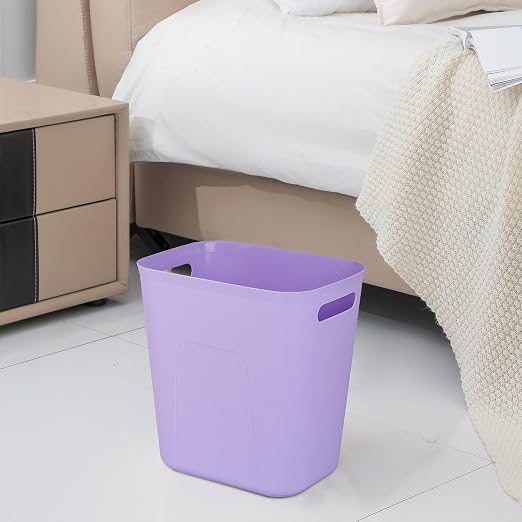 UUJOLY Plastic Small Trash Can Wastebasket, Garbage Container Basket - Image 2