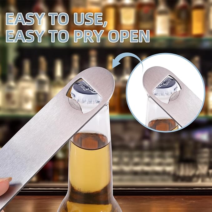 100 Pack Flat Beer Bottle Opener 7 inch Stainless Steel Flat Bottle Opener Beer - Image 4