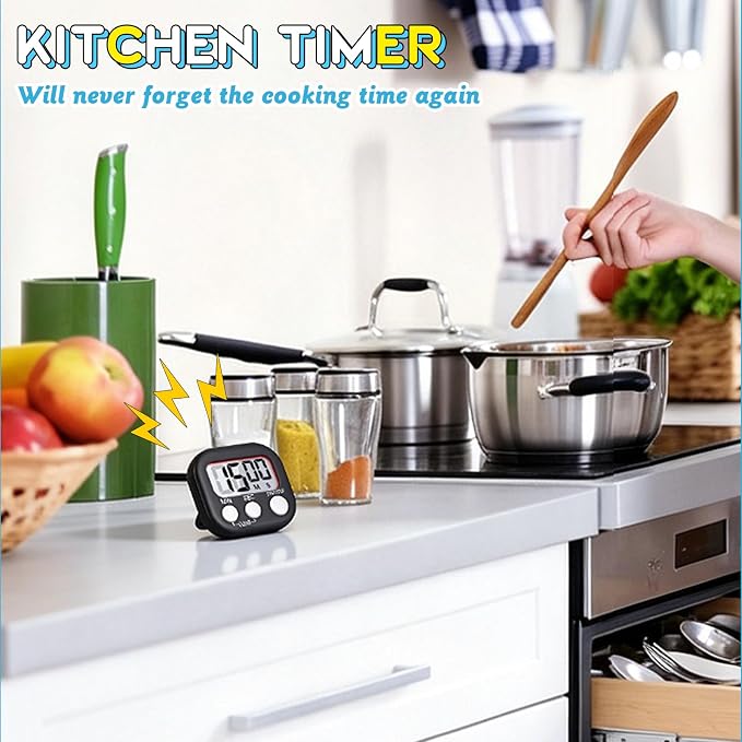 Mwellewm Kitchen Timer 6 Packs Digital Timers - Image 6