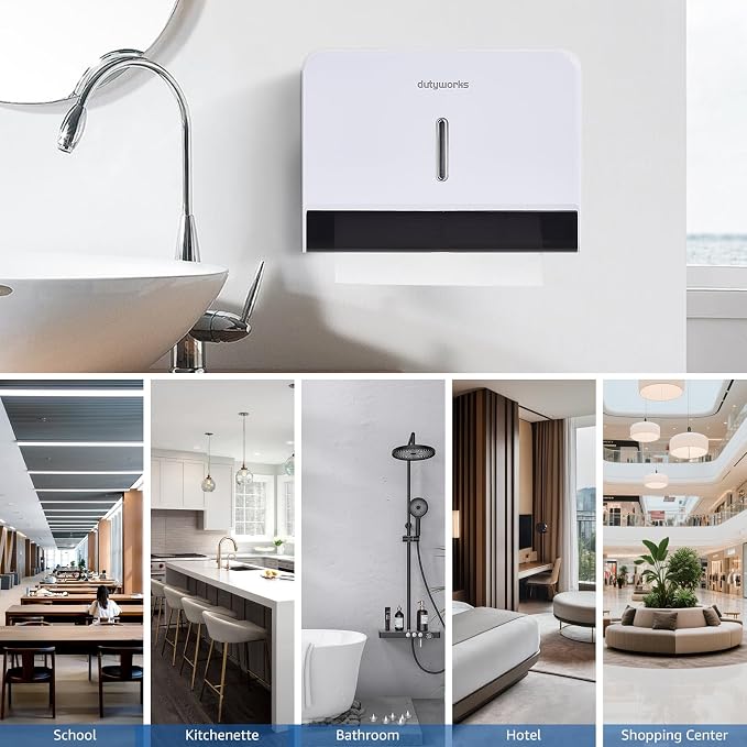 Paper Towel Dispenser Wall Mount, Large Capacity 200 Sheets Paper Towel Holder - Image 7