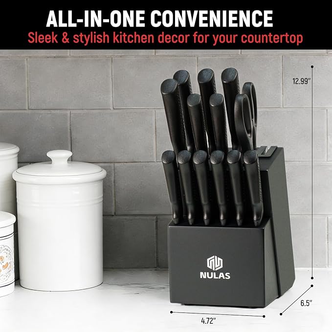 Knife Set, 15-Piece Kitchen Knife Set - Image 9
