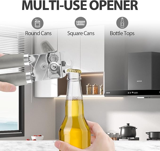 Safring Can Opener Manual, Heavy Duty Handheld Strong Can Opener - Image 5