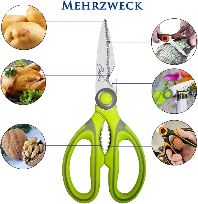 Kitchen Shears, Acelone Premium Heavy Duty Shears Ultra Sharp Stainless Steel - Image 2
