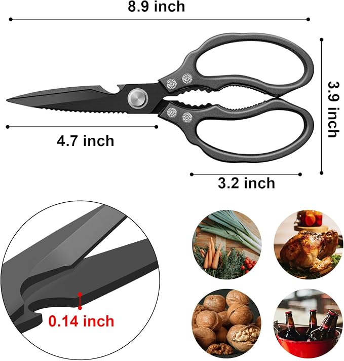 CGBE Kitchen Scissors, Heavy Duty Dishwasher Safe Food Scissors - Image 3