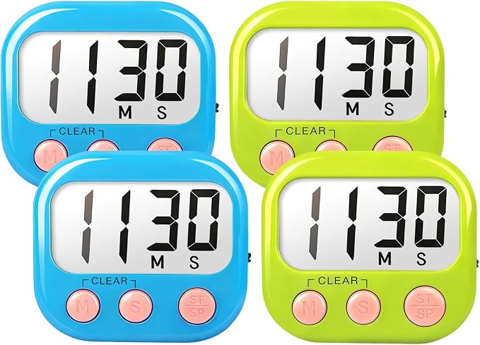 Classroom Timers for Teachers Kids Large Magnetic Digital Timer 4 Pack by AOUCE