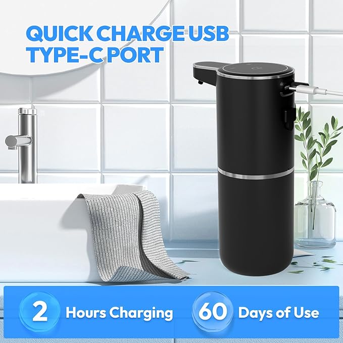 2 Pack Automatic Foaming Soap Dispenser, Touchless Foam Soap Dispenser - Image 6