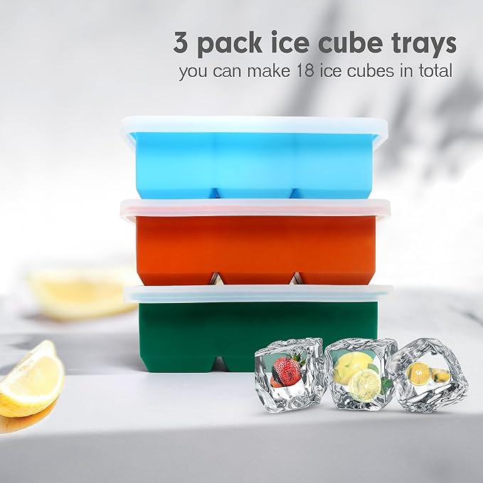 Excnorm Silicone Ice Cube Trays 3 Pack - Image 5