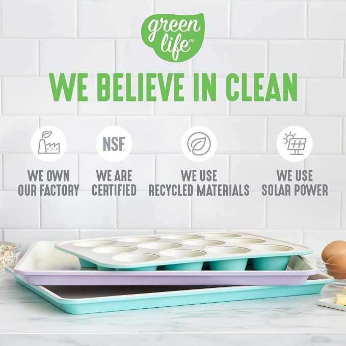 GreenLife Bakeware 18” x 13” Half Cookie Sheet Baking Pan, Non-Toxic PFAS-Free - Image 7