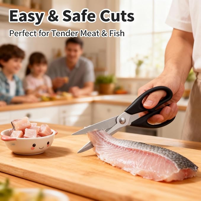 Multipurpose Kitchen Shears, 8.7" Professional Heavy-Duty Scissors, Dishwasher - Image 5